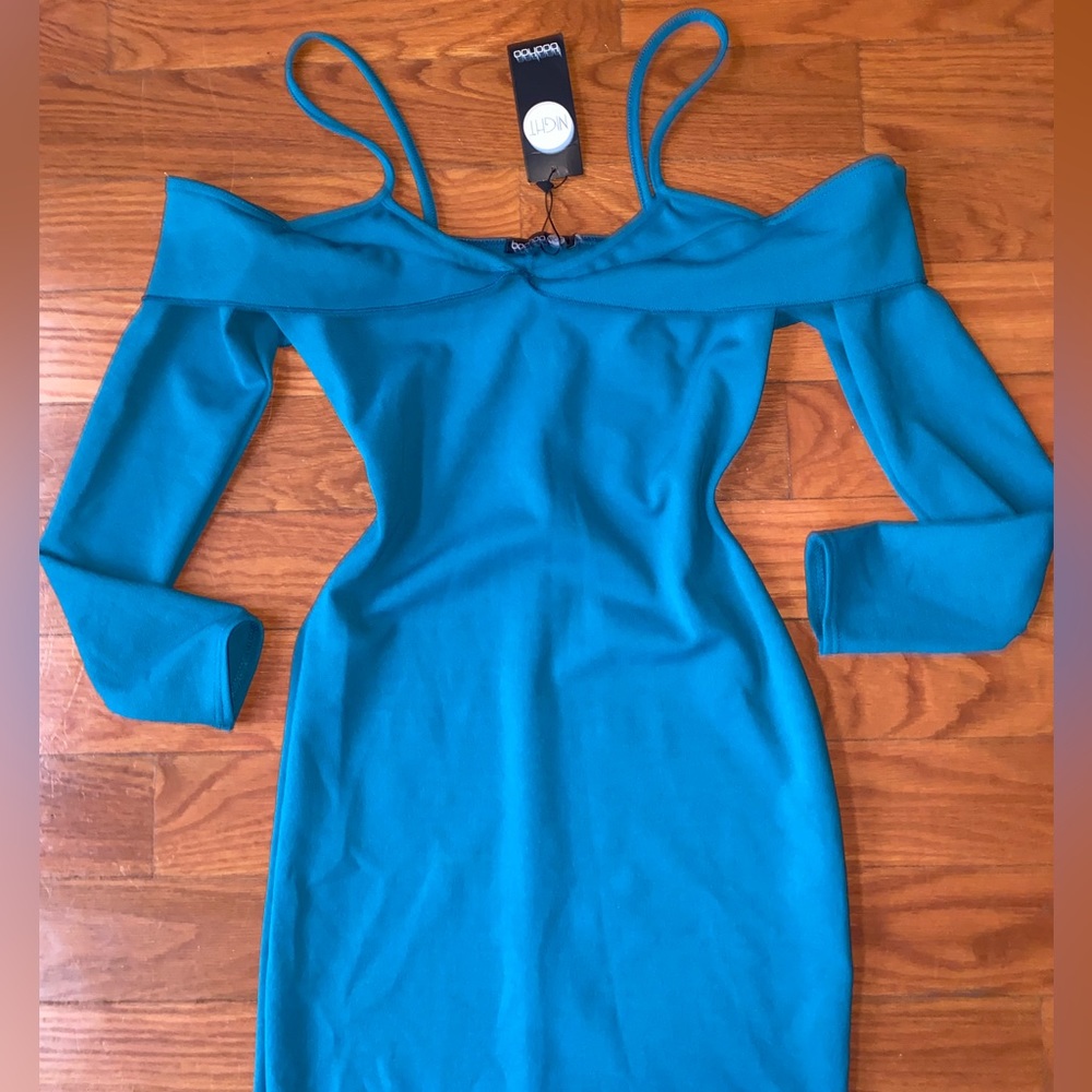 Boohoo Night Blue Midi Dress